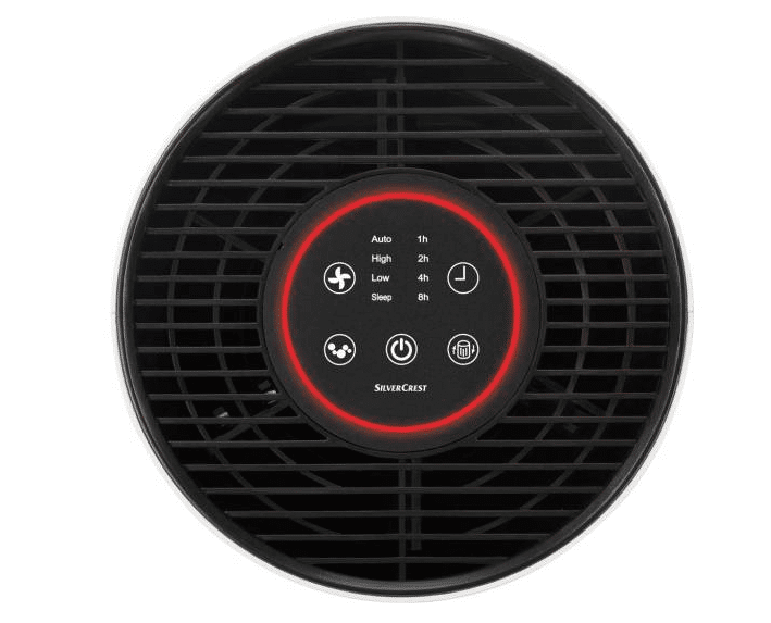 Das Touchfeld vom Silvercrest SLR30 A1 Lidl Luftreiniger